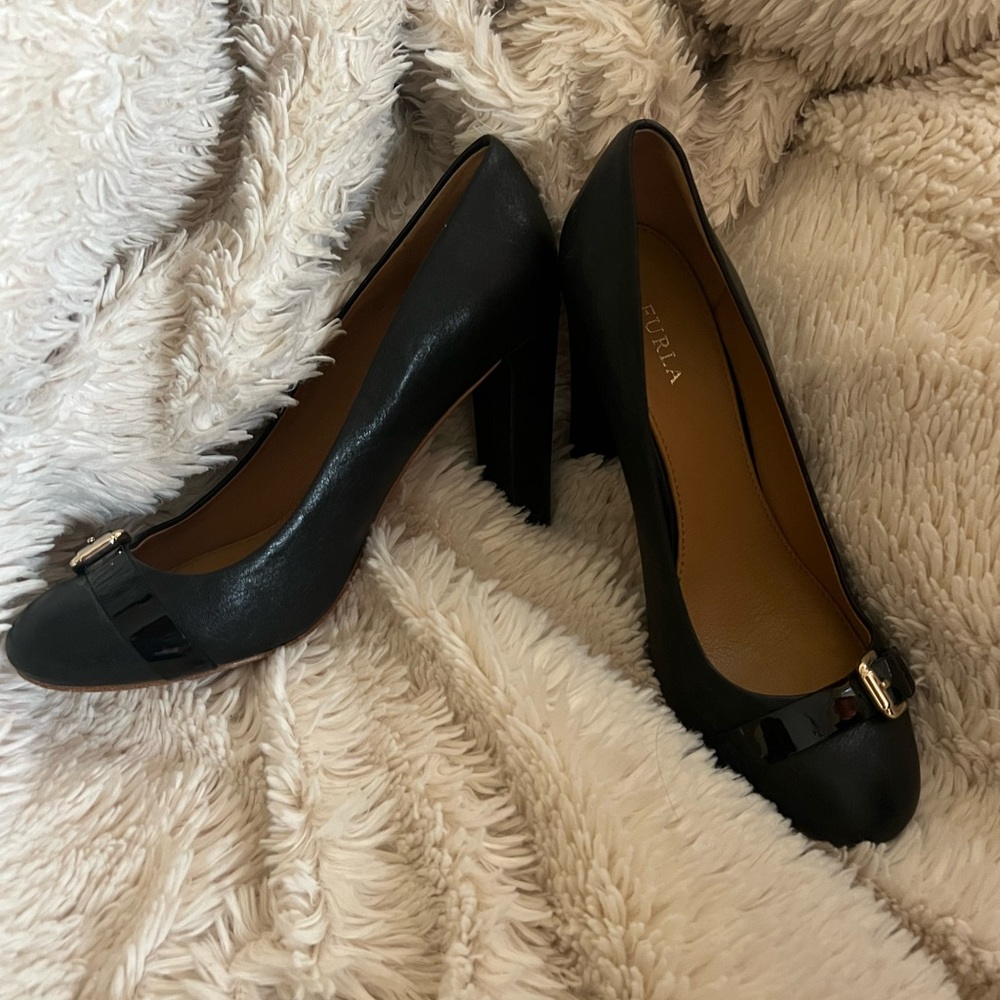 Furla Black Stiletto Heels Classic Pumps